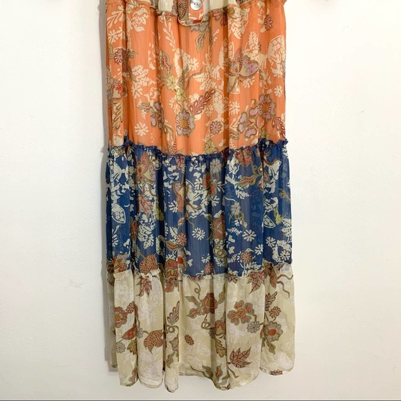 Anthropologie Bohemian Long Floral Dress S - Picture 6 of 9